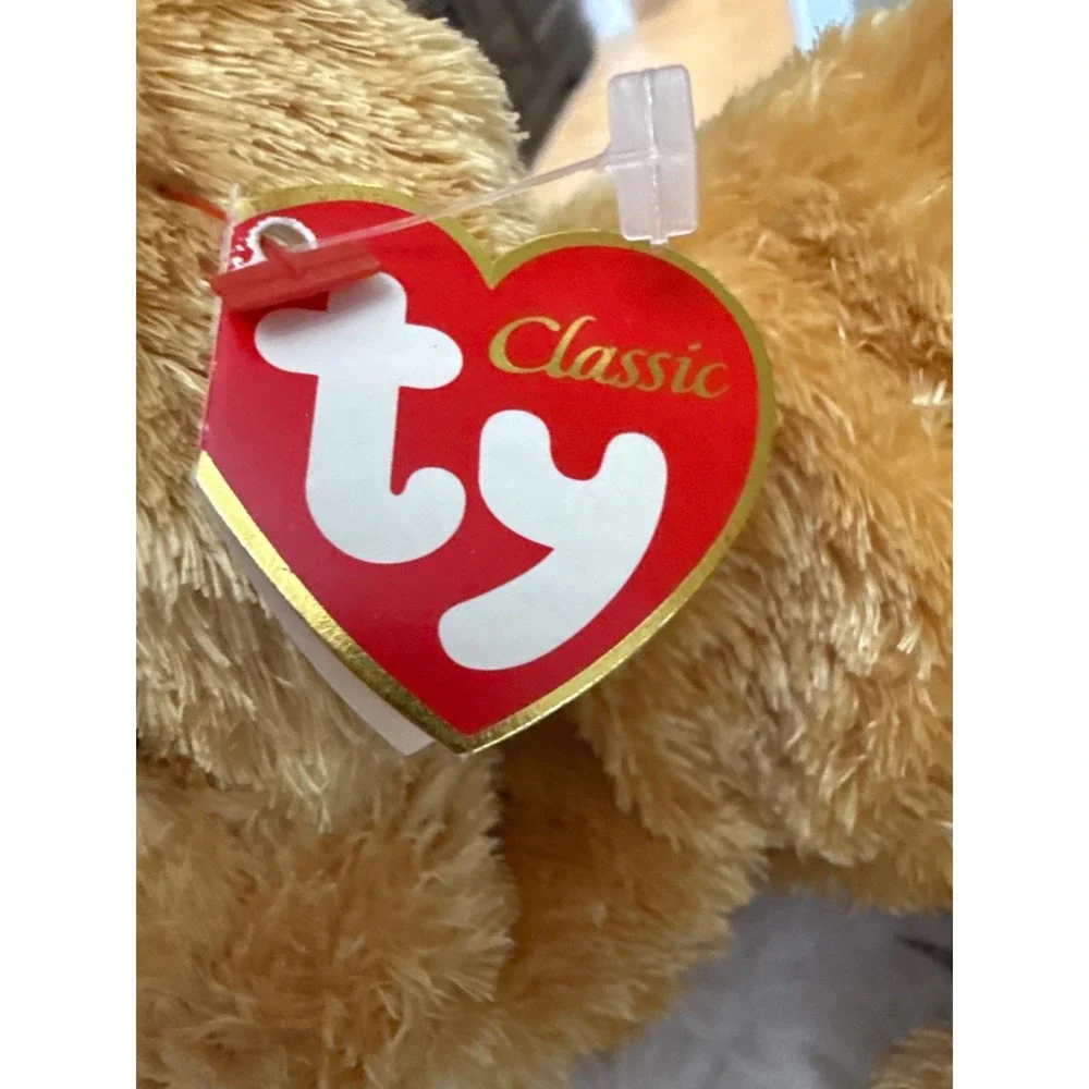 Ty Classic Skippy Golden Retriever Puppy Plush Dog Gold TySilk 10 inch 02046